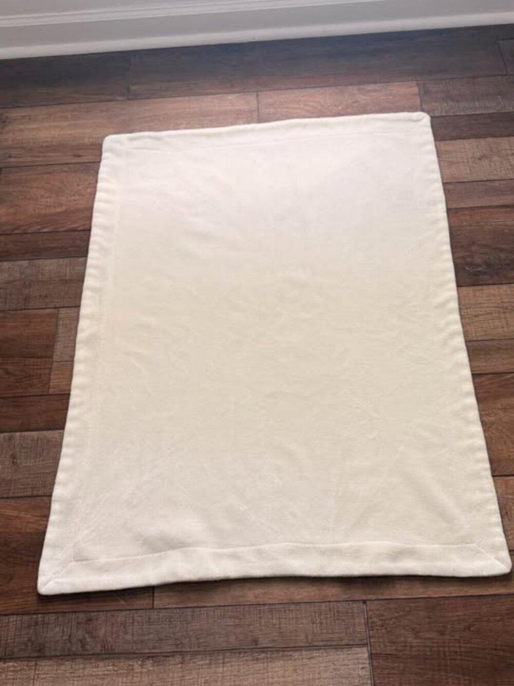 Cream Embossed Elephant Baby Blanket